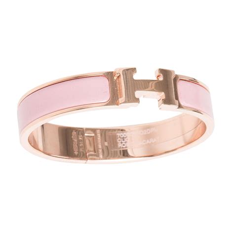 hermes clic clac rose gold vs gold|Hermes click clac bracelet.